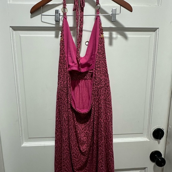 Y2K girly grunge Victoria’s Secret cheetah print pink lingerie mini dress XL - Picture 6 of 10